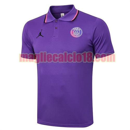 maglia polo paris saint germain 2021-2022 viola