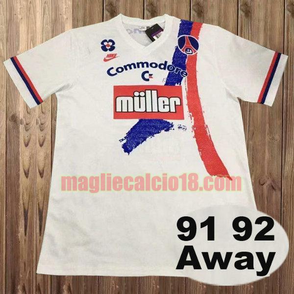 maglia psg 1991-1992 seconda bianco