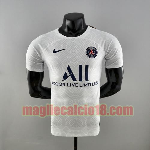 maglia psg 2022-2023 pre-game player version bianco