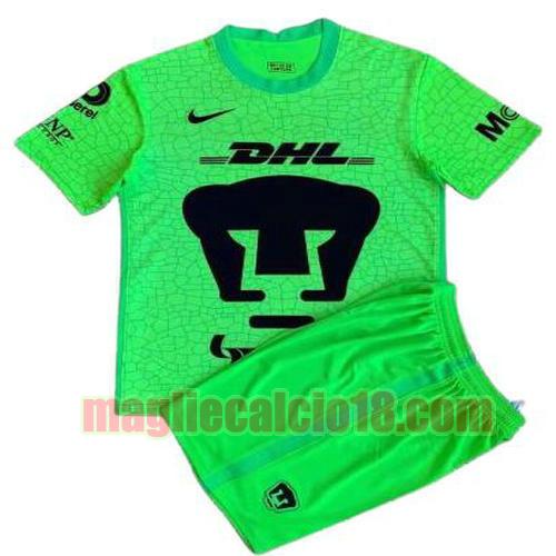 maglia pumas unam 2021-2022 portiera verde bambino