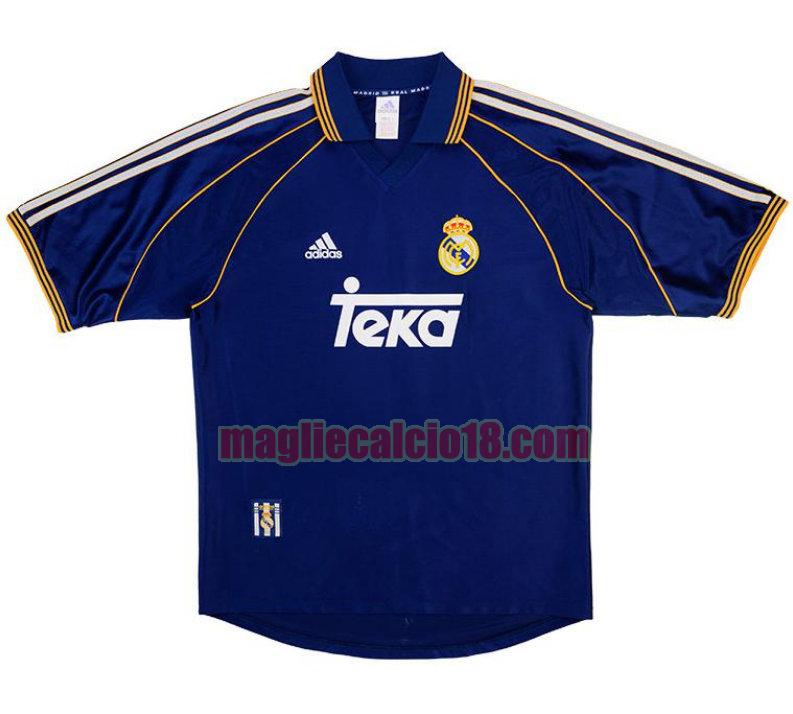 maglia real madrid 1998-1999 seconda blu
