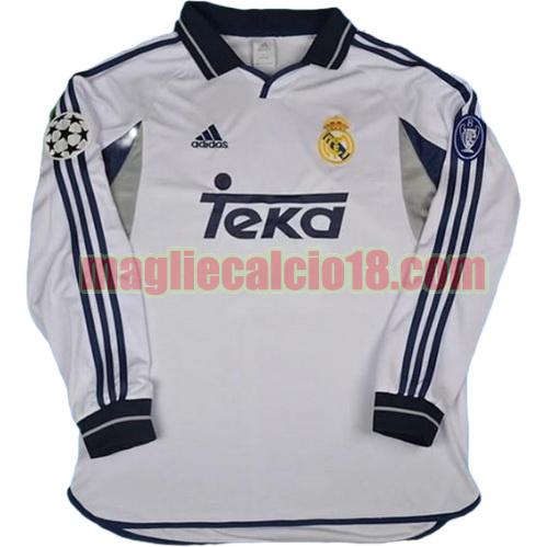 maglia real madrid 2001-2002 prima divisa manica lunga