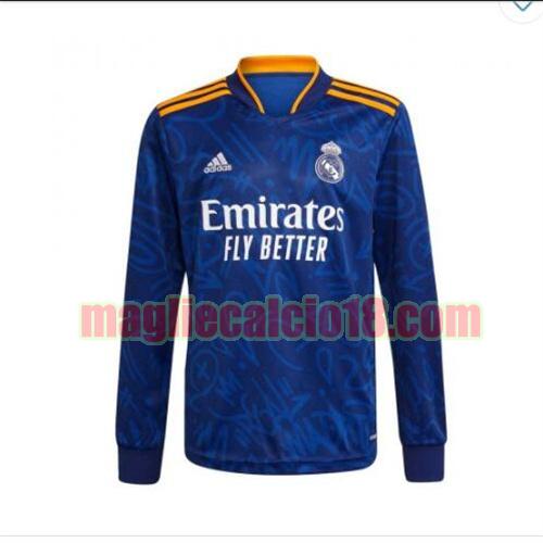 maglia real madrid 2021-2022 seconda manica lunga