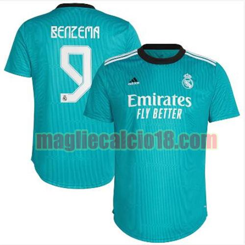 maglia real madrid 2021-2022 terza benzema 9