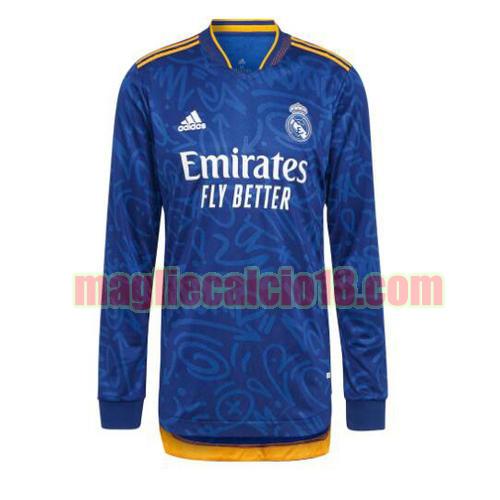 maglia real madrid 2021-22 seconda manica lunga
