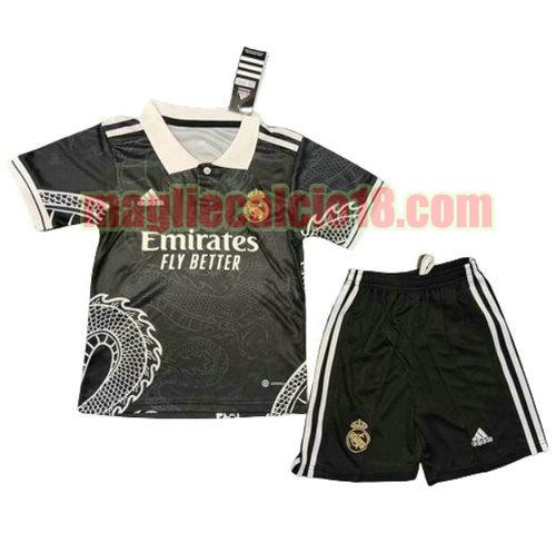 maglia real madrid 2023-2024 nero bambino pattern
