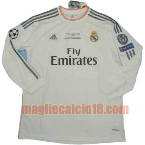 maglia real madrid ucl 2013-2014 prima divisa manica lunga