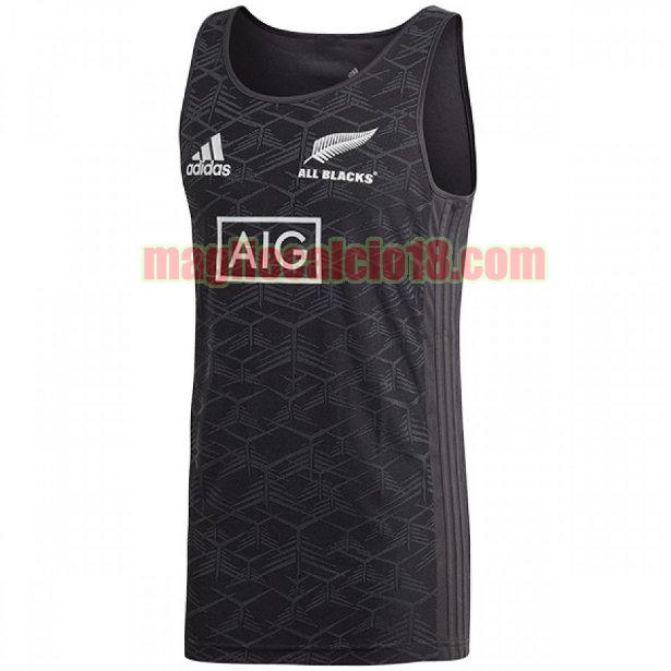 maglia rugby calcio all blacks 2018-2019 tank top nero