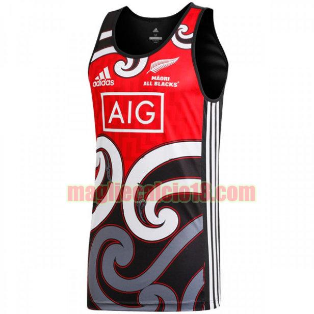 maglia rugby calcio all blacks 2018-2019 tank top rosso