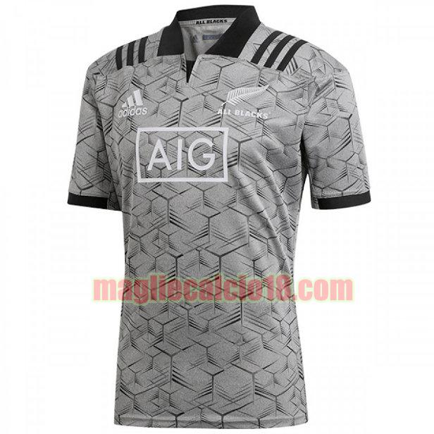 maglia rugby calcio all blacks 2018 formazione grigio