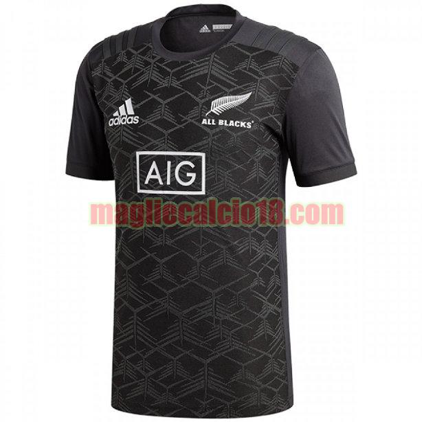 maglia rugby calcio all blacks 2018 formazione nero