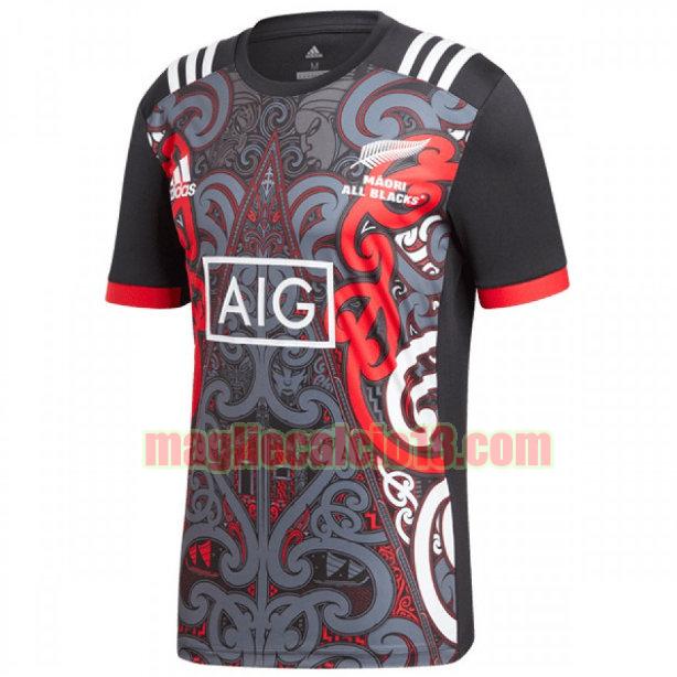 maglia rugby calcio all blacks 2019 formazione nero