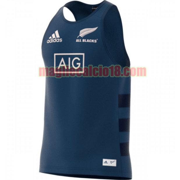 maglia rugby calcio all blacks 2019 tank top blu