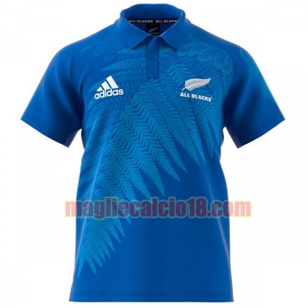 maglia rugby calcio all blacks 2019 y3 anthem polo blu