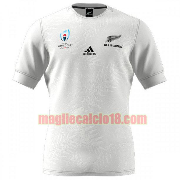 maglia rugby calcio all blacks 2019 y3 seconda bianca