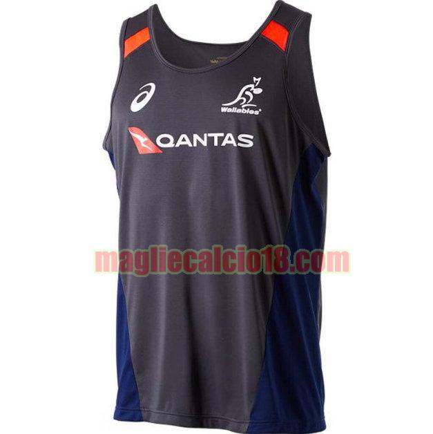 maglia rugby calcio australia 2018-2019 tank top nero