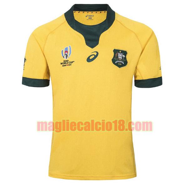 maglia rugby calcio australia 2019 prima rwc giallo