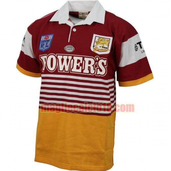 maglia rugby calcio brisbane broncos 1992 prima viola