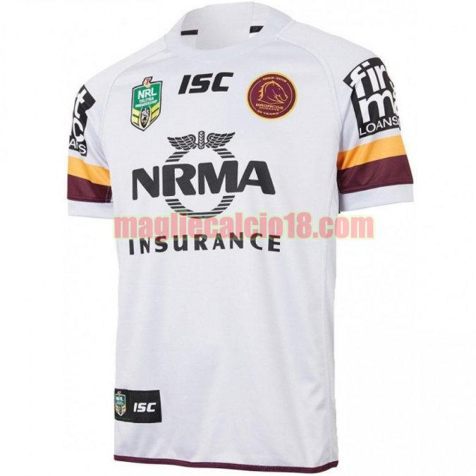 maglia rugby calcio brisbane broncos 2018 seconda bianca