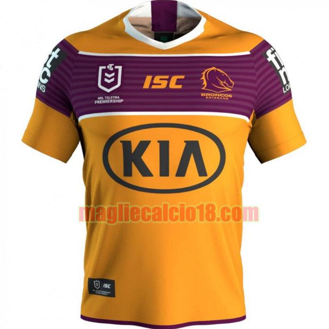 maglia rugby calcio brisbane broncos 2020 seconda giallo