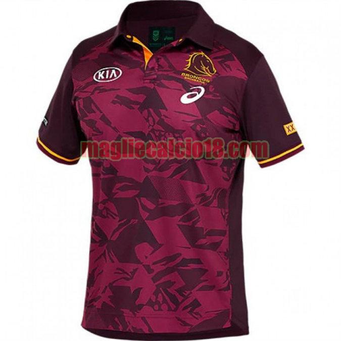 maglia rugby calcio brisbane broncos 2021 polo viola