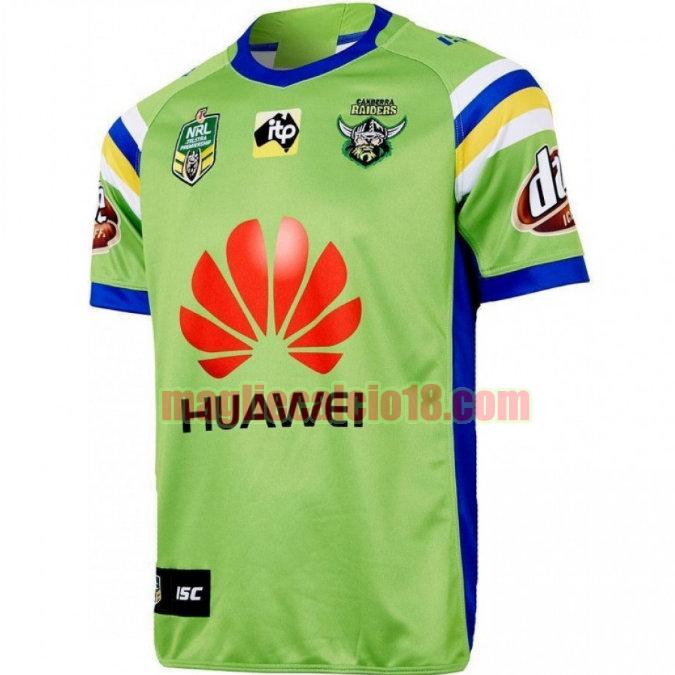 maglia rugby calcio canberra raiders 2018 prima verde