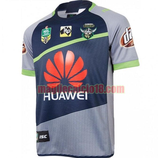 maglia rugby calcio canberra raiders 2018 seconda grigio