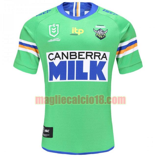 maglia rugby calcio canberra raiders 2021 heritage verde