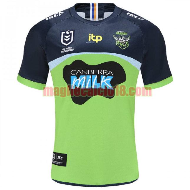 maglia rugby calcio canberra raiders 2021 prima verde