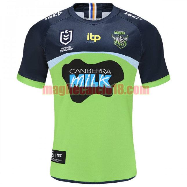 maglia rugby calcio canberra raiders 2021 prima verde