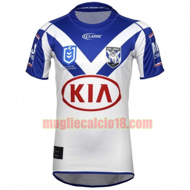 maglia rugby calcio canterbury bankstown bulldogs 2019 prima bianca