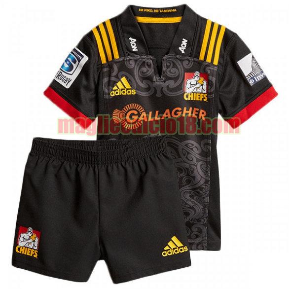 maglia rugby calcio chiefs 2018 prima bambino nero