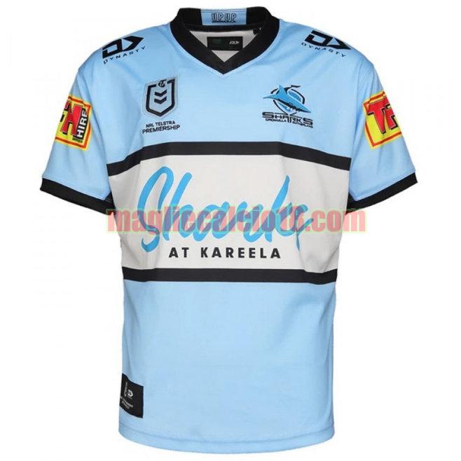 maglia rugby calcio cronulla sutherland sharks 2021 prima blu