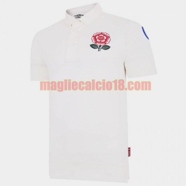 maglia rugby calcio england 150th polo bianca