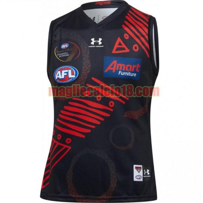 maglia rugby calcio essendon bombers 2020 indigenous guernsey nero