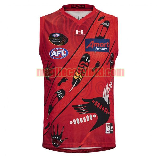 maglia rugby calcio essendon bombers 2021 guernsey rosso