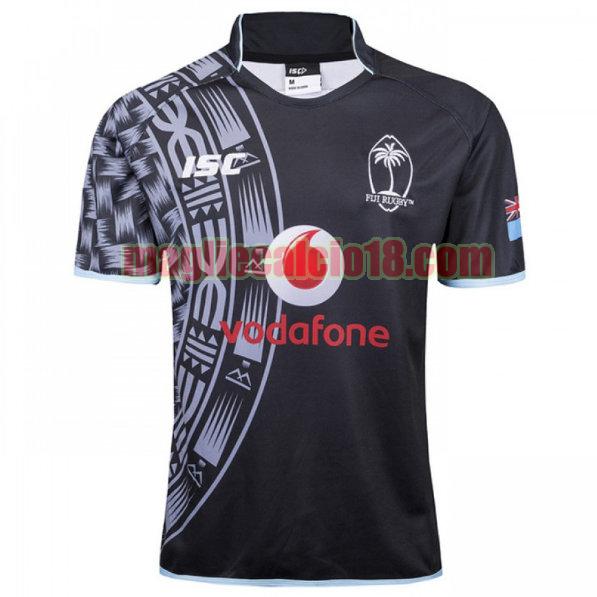 maglia rugby calcio fiji 2017 seconda nero