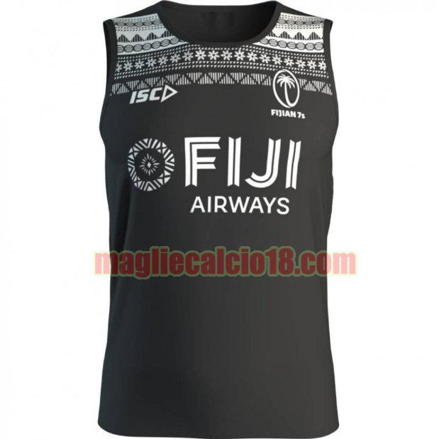 maglia rugby calcio fiji 2020 tank top nero