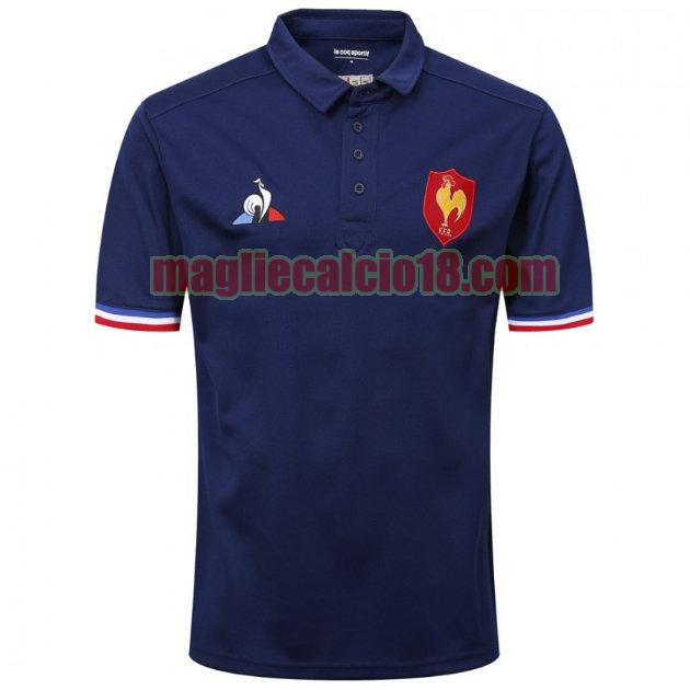 maglia rugby calcio france 2018-2019 polo blu