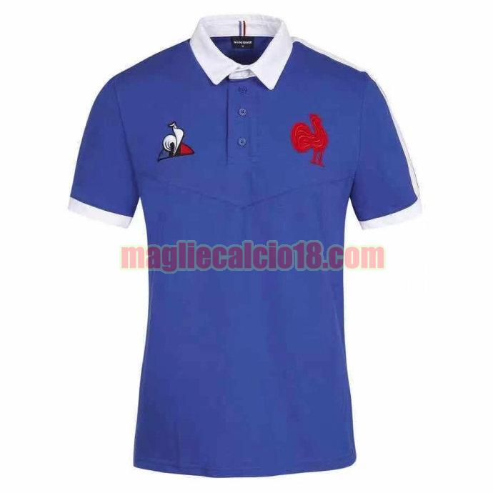 maglia rugby calcio france 2021 polo blu