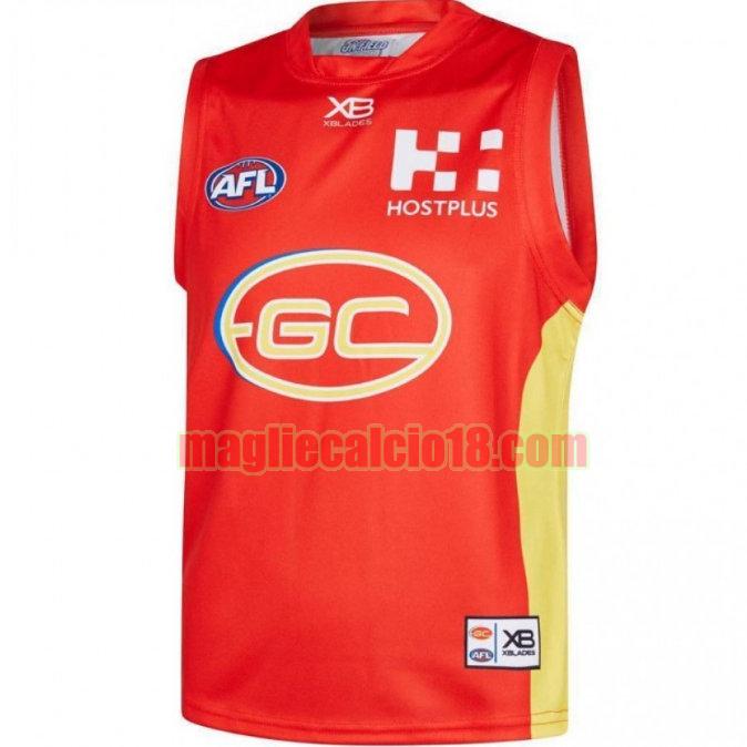 maglia rugby calcio gold coast suns 2019 prima rosso