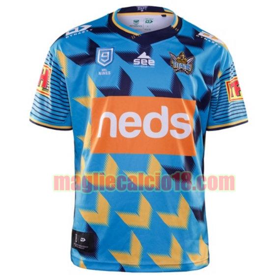 maglia rugby calcio gold coast titans 2020 nines blu