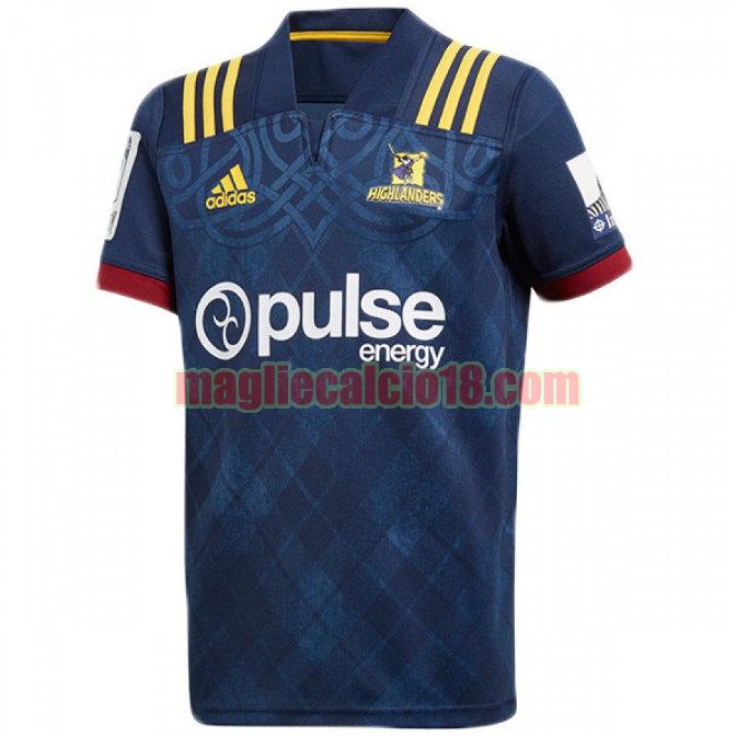 maglia rugby calcio highlanders 2018 prima blu