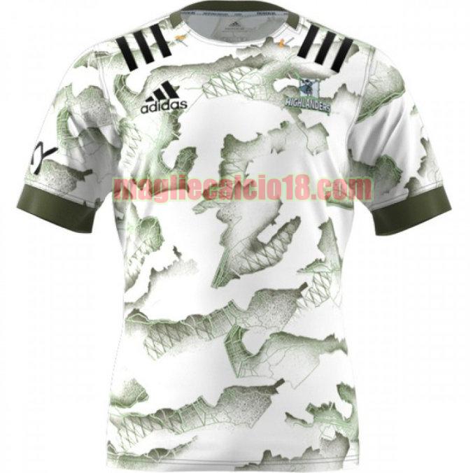 maglia rugby calcio highlanders 2021 seconda bianca