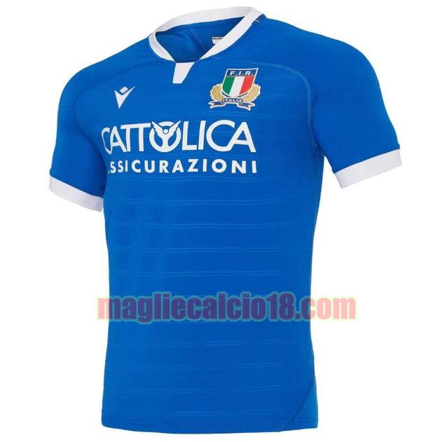 maglia rugby calcio italy 2021 prima blu