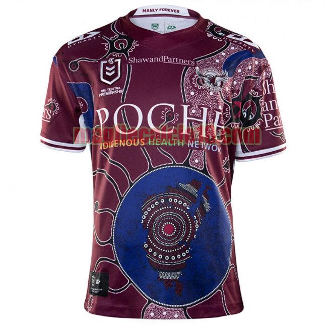 maglia rugby calcio manly warringah sea eagles 2020 indigenous viola