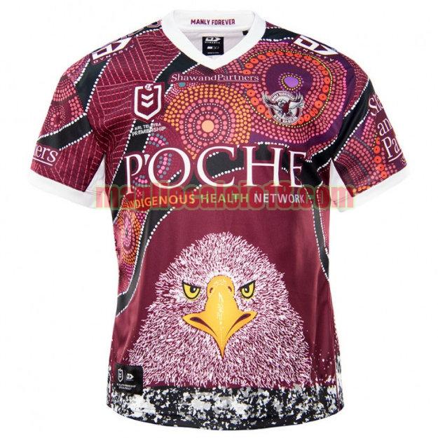 maglia rugby calcio manly warringah sea eagles 2021 indigenous viola