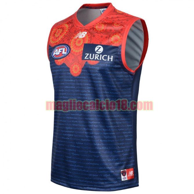 maglia rugby calcio melbourne demons 2020 indigenous blu