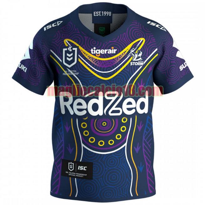 maglia rugby calcio melbourne storm 2019 indigenous blu