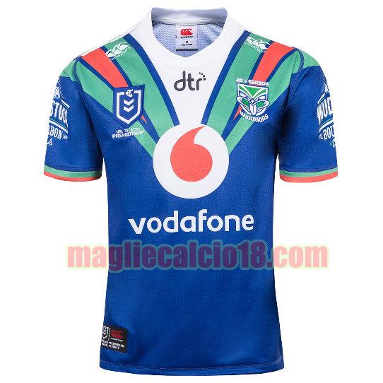 maglia rugby calcio new zealand warriors 2019-2020 prima blu